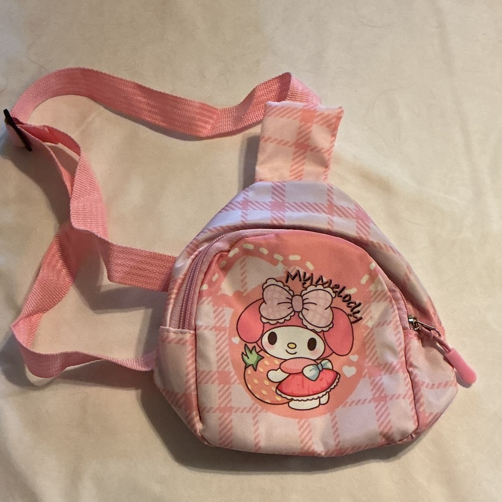 NWOT Sanrio My Melody Pink Plaid Mini Crossbody Bag